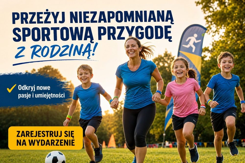 Przykładowa grafika AI — przeżyj niezapomnianą sportową przygodę z rodziną