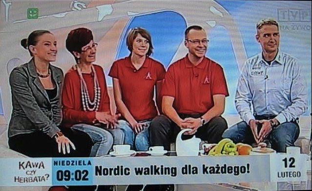 Krzysztof Walczak w TVP, program Kawa czy Herbata, temat: Nordic walking dla każdego